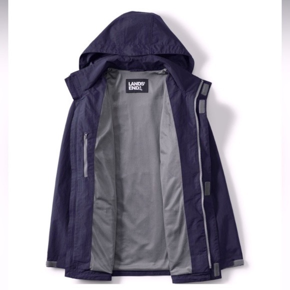 LANDSEND Mens Big 3XL Fleece Lined Outrigger Rain Parka - Picture 2 of 2